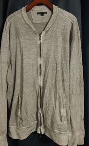 John Varvatos USA XXL light weight zip up sweater grey